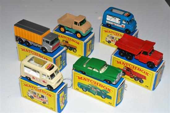 Appraisal: SIX MATCHBOX - SERIES MODELS INCLUDING C MERCEDES SE COUPE