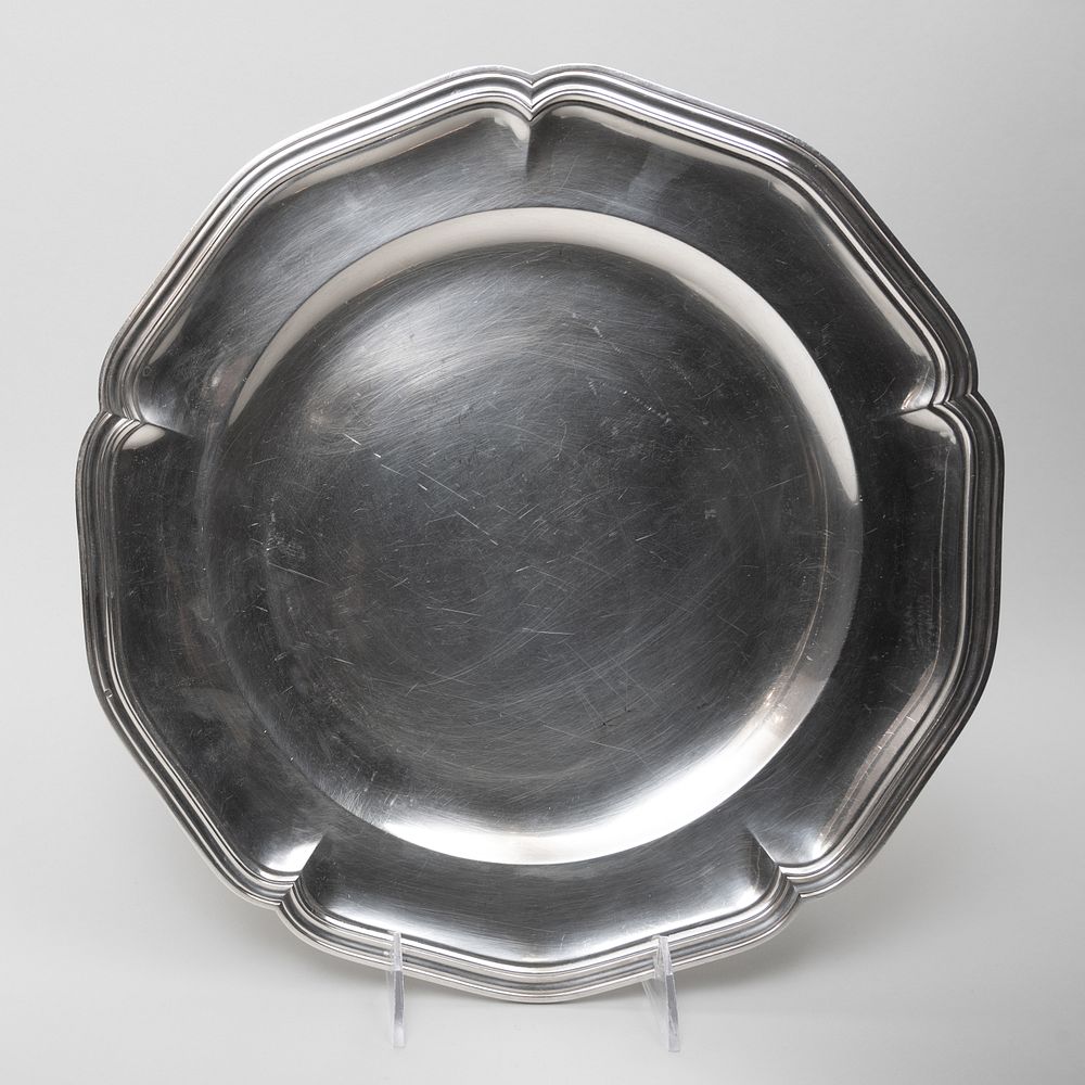 Appraisal: French Silver Meat Platter Marked ' ' maker's mark indistinct