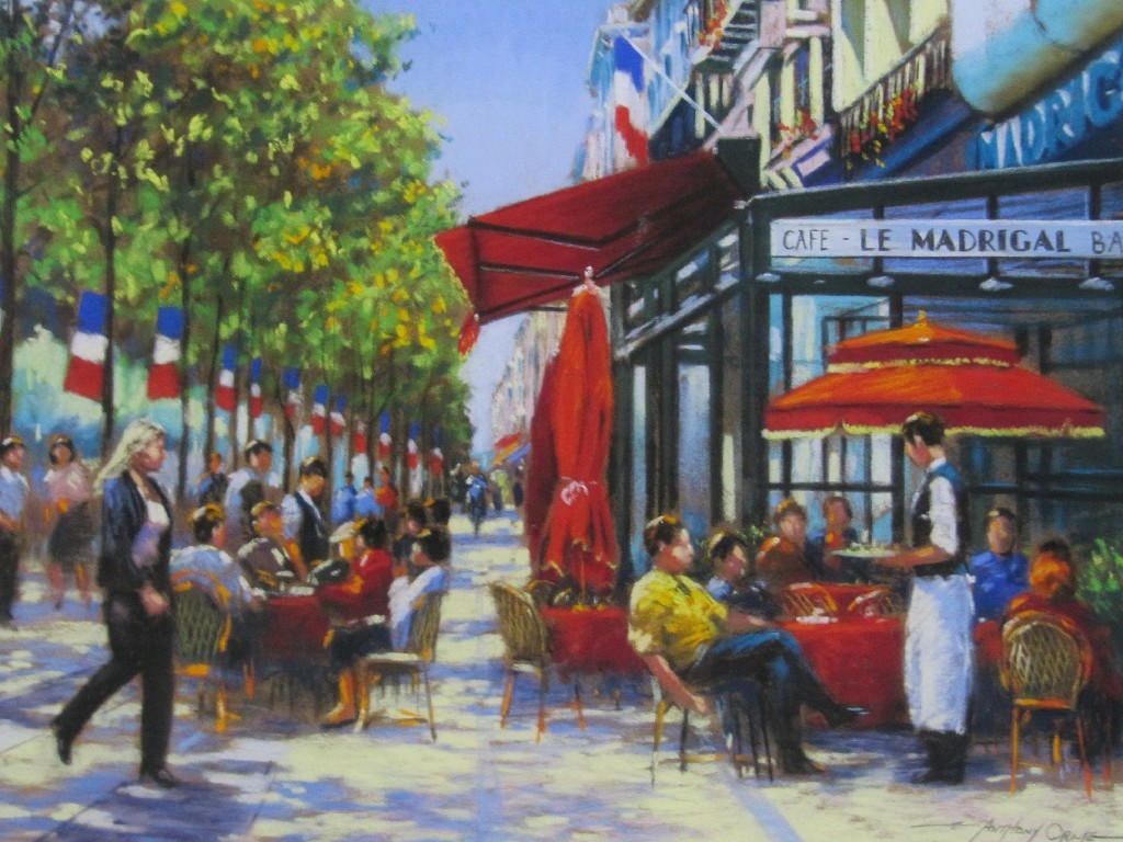 Appraisal: ANTHONY ORME b Pastel 'Parisian street scene' signed x