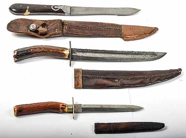 Appraisal: Trade Knife Dirk and Home-made Knife Lot of Three trade