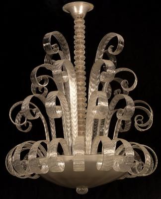 Appraisal: Attributed to Barovier e Toso Murano an ornate crystal chandelier