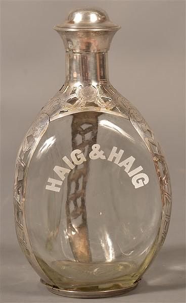 Appraisal: Haig Haig Sterling Overlay Decanter Haig Haig Sterling Overlay Decanter