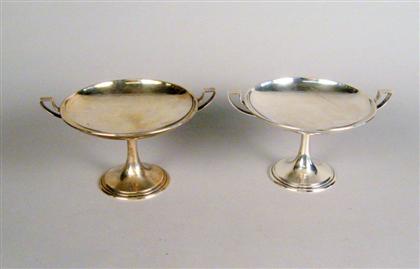 Appraisal: Pair of American sterling silver tazzas marcus co th century