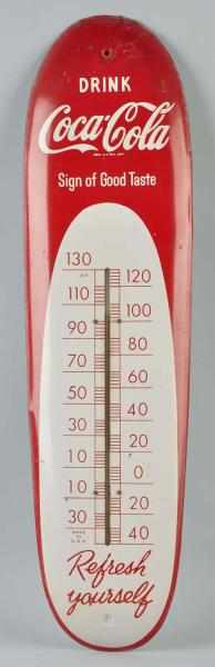 Appraisal: Tin s Coca-Cola Cigar Thermometer Description Light to medium overall