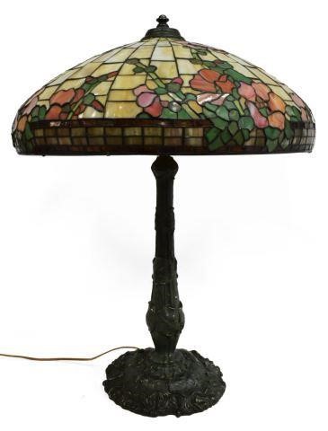 Appraisal: Tiffany style table lamp Wilkinson Company Brooklyn NY early thc