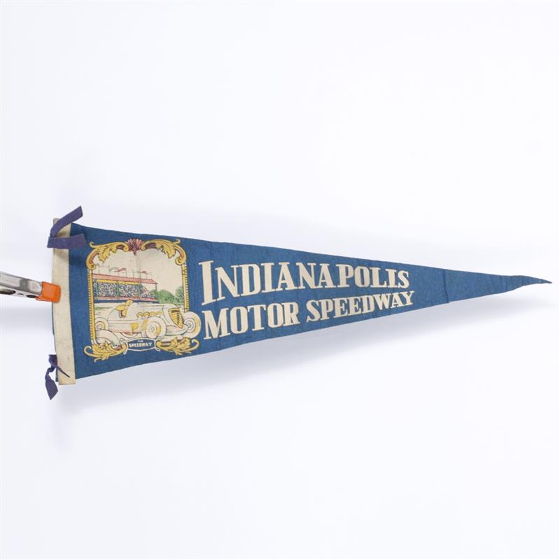 Appraisal: Indianapolis Speedway Pennant 's Indianapolis Motor Speedway turquouise blue with