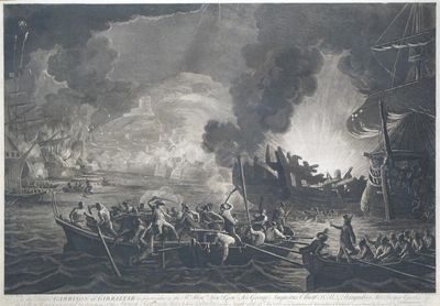 Appraisal: After William Hamilton The Battle of Gibralter th September Engraved