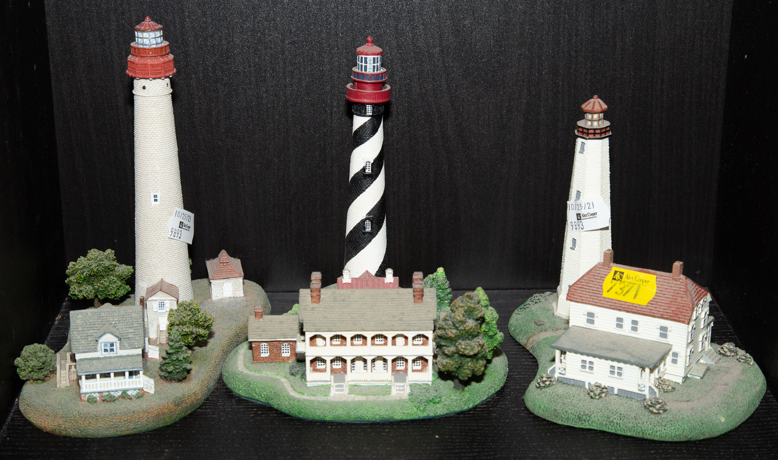 Appraisal: DANBURY MINT COLLECTIBLES Including light houses and light boat Chesapeake