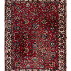 Appraisal: A Sarouk Wool Rug th Century feet inches x feet