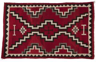 Appraisal: A Navajo Southwest regional rug Second quarter th century red