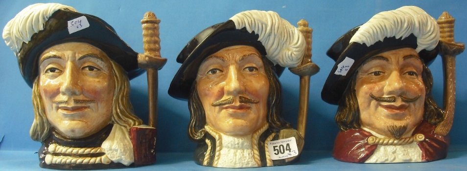 Appraisal: Royal Doulton Large Character Jugs Porthos D Athos D and