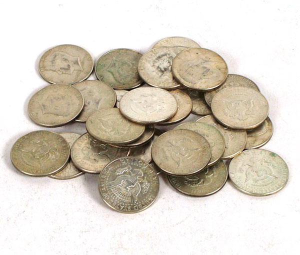 Appraisal: Twenty Eight Kennedy Half Dollars -