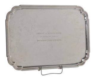 Appraisal: Tiffany Sterling Tray American th century rectangular with canted corners