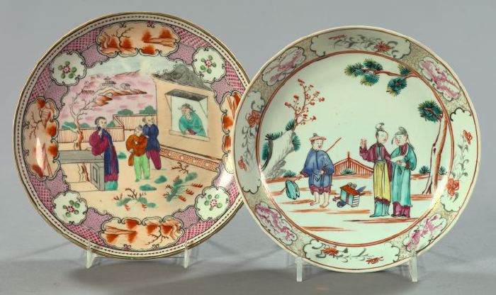 Appraisal: Group of Two Chinese Export Famille Rose Porcelain Dishes consisting