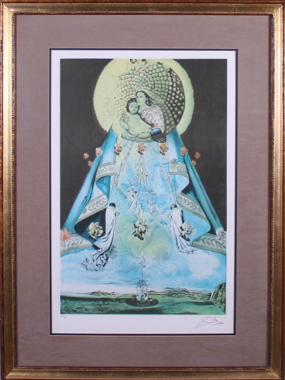 Appraisal: AFTER SALVADOR DALI Spain - lithograph Virgin of Guadalupe Signed