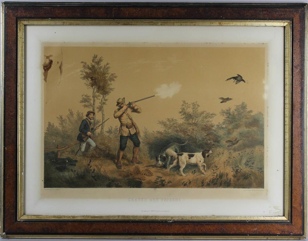 Appraisal: F GRENNIER FRENCH CHASSE AUX FAISANS - PHEASANT SHOOT along