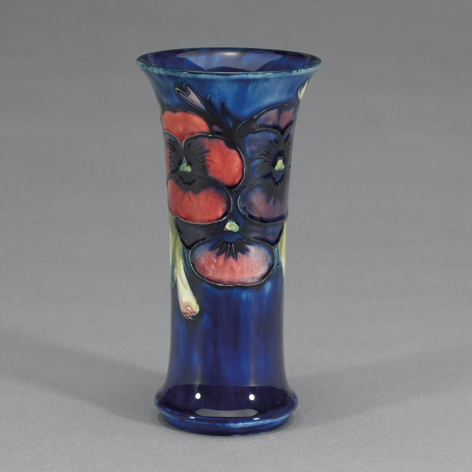 Appraisal: Moorcroft Pansy Vase c impressed marks painted initials in blue