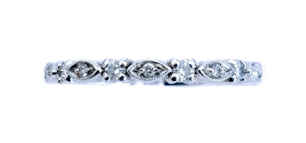 Appraisal: Designer Noam Carver platinum ring band with round diamonds quality