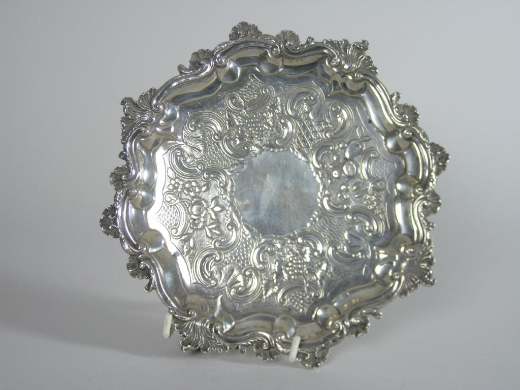 Appraisal: A George IV shaped circular Salver with floral fruiting vine