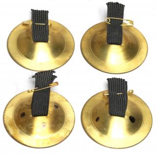 Appraisal: Pair of Belly Dance Brass Zills With elastic bands diameter