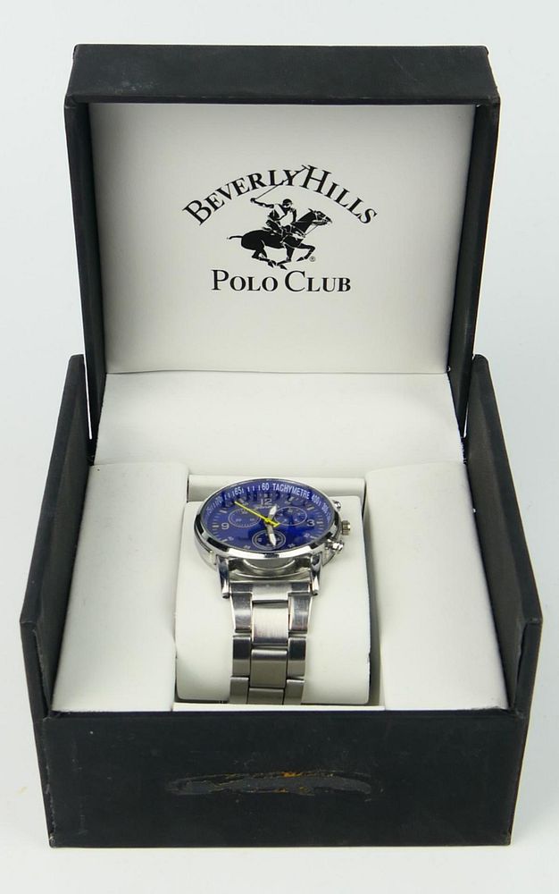 Appraisal: GENTS BEVERLY HILLS POLO CLUB WATCH NEW IN BOX Stainless