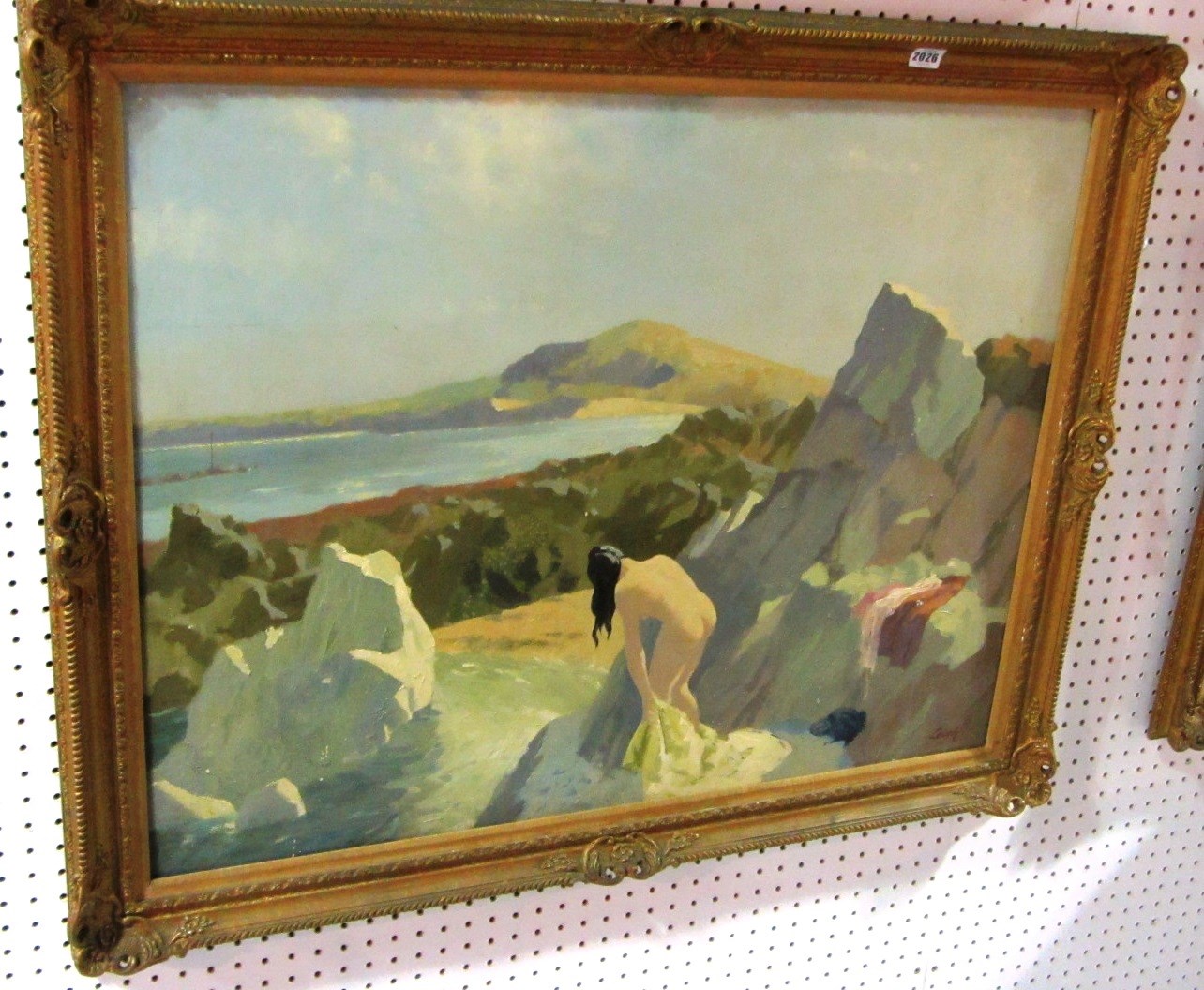 Appraisal: George William Leech th century Bather oil on board signed