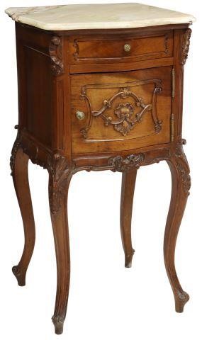 Appraisal: French Louis XV style walnut bedside cabinet early th c