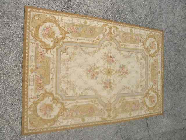 Appraisal: Pringle Scottish wool Aubusson-style handmade needlepoint rug stitches per square