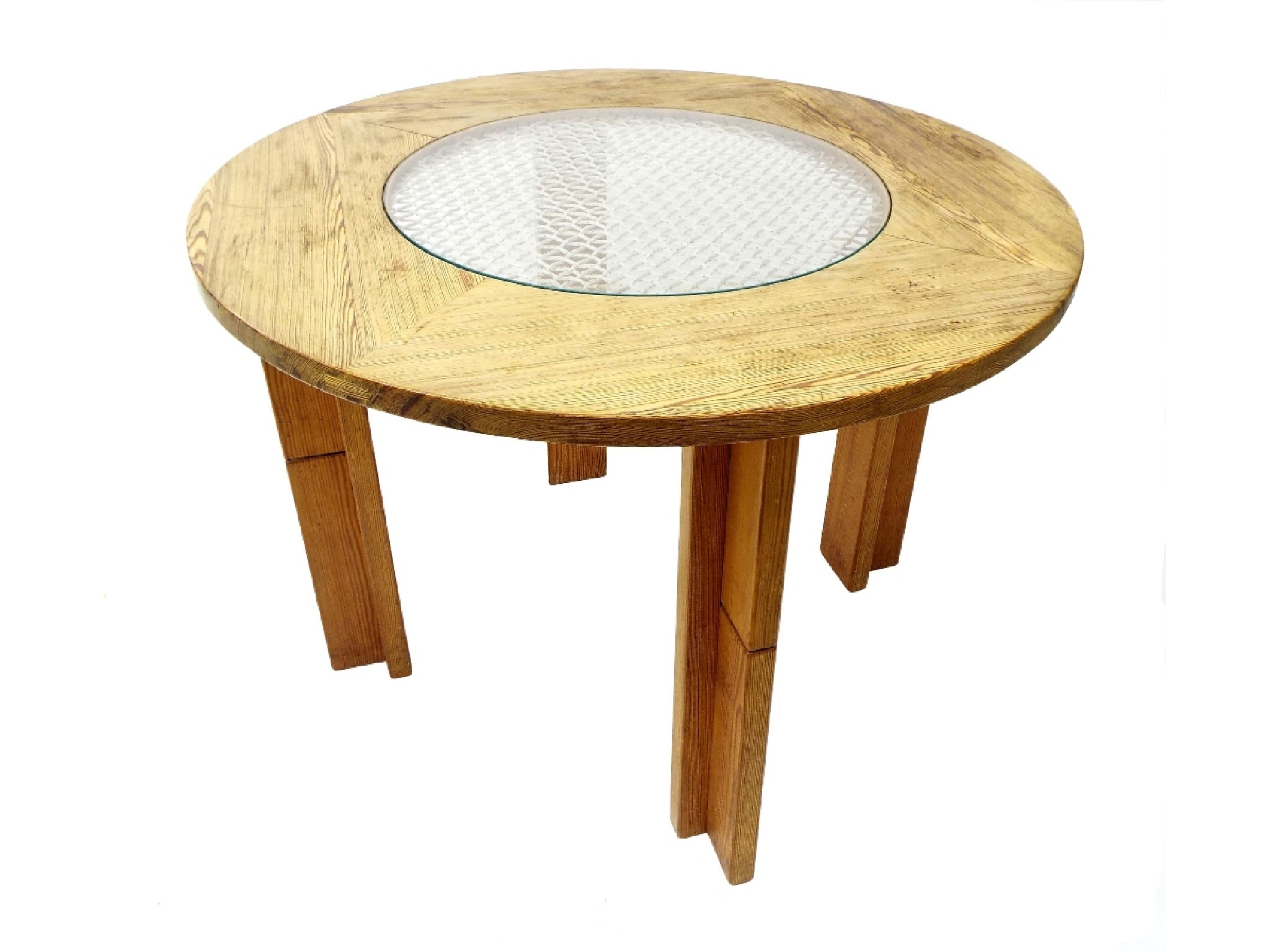 Appraisal: Jeremy Broun - metamorphic circular dining coffee table centrally fitted