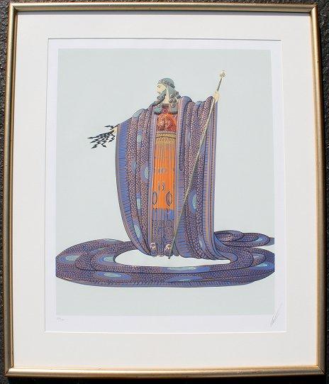 Appraisal: ERTE Russian - ''Zeus'' Serigraph signed sold with receipt from