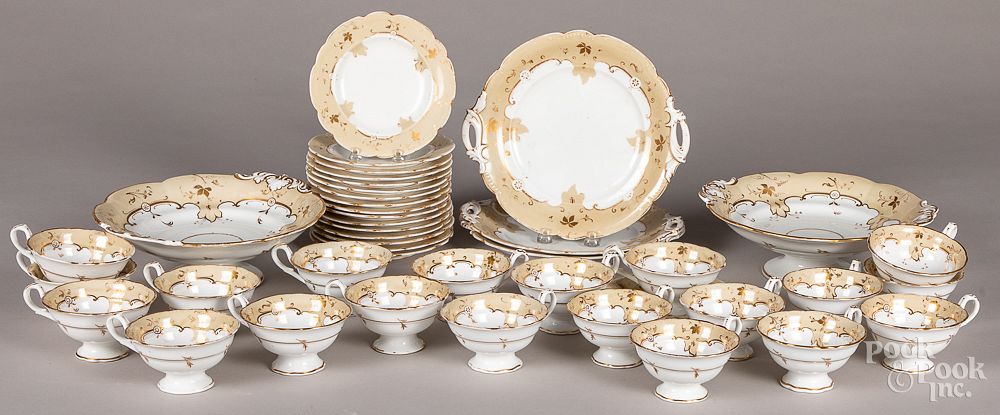 Appraisal: Partial Paris porcelain dinner service Partial Paris porcelain dinner service