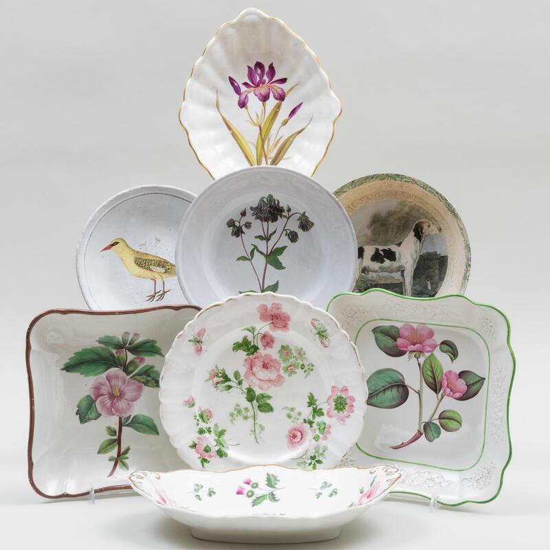 Appraisal: Group of English Porcelain Wares Comprising A Copeland Garrett transfer