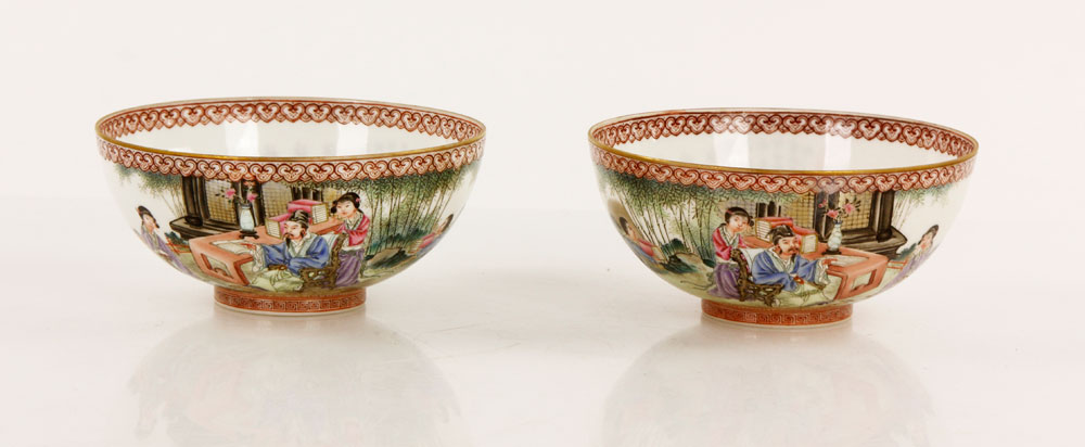 Appraisal: - Pair Japanese Eggshell Bowls Pair of Japanese eggshell bowls