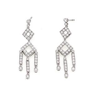 Appraisal: Tiffany Co Jazz ct Diamond Platinum Earrings Tiffany Co Jazz