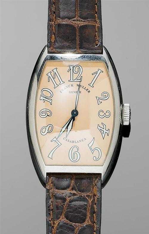 Appraisal: GENTLEMAN'S WRISTWATCH AUTOMATIC FRANK MULLER CASABLANCA s Steel Ref Tonneau-shaped