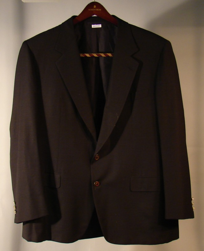 Appraisal: BRIONI Size Italian worsted wool two button black Sleeve length