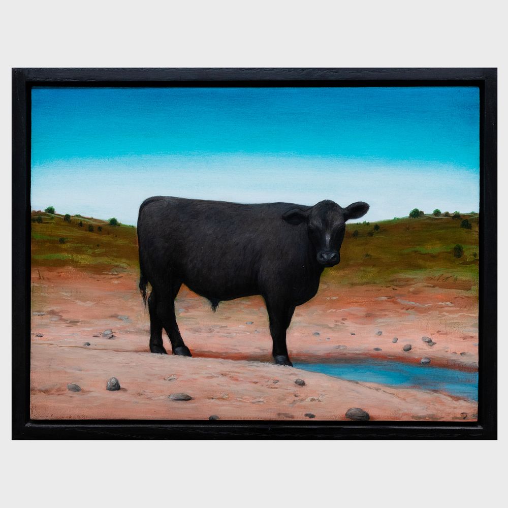 Appraisal: Seth Michael Forman b Black Bull Oil on board signed