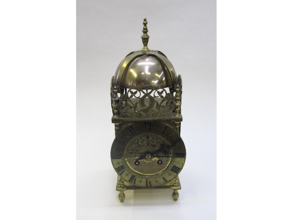 Appraisal: Brass lantern clock of typical form