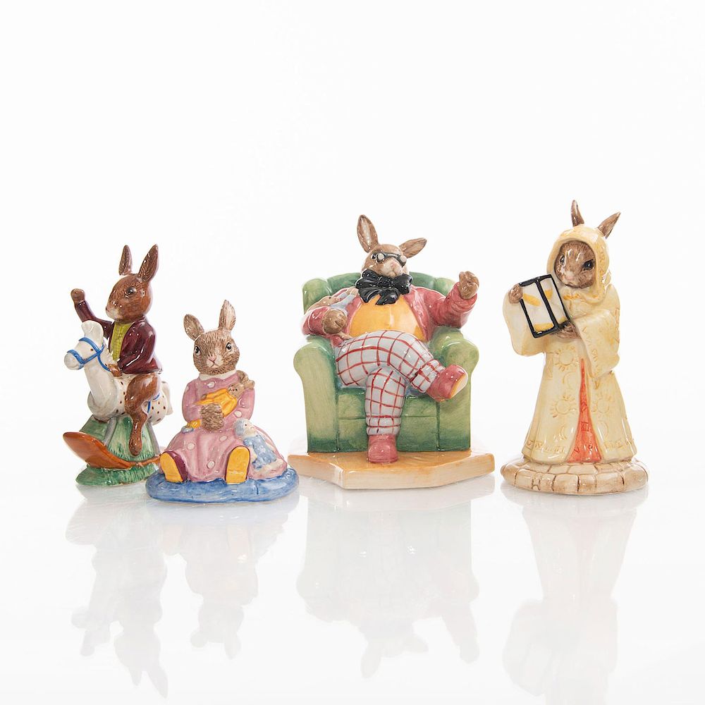 Appraisal: GROUP OF ROYAL DOULTON BUNNYKINS Various Bunnykins series Includes Once