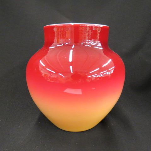 Appraisal: Wheeling Glossy Peachblow Vase rich colors excellent