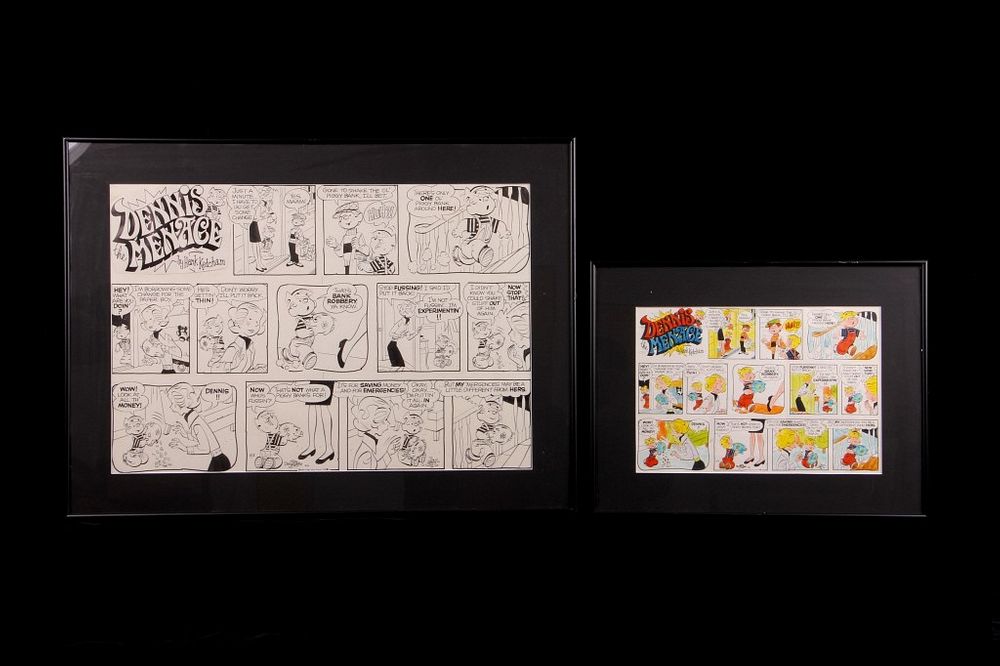 Appraisal: Pair of Proofs of Dennis The Menace Comic Offered in