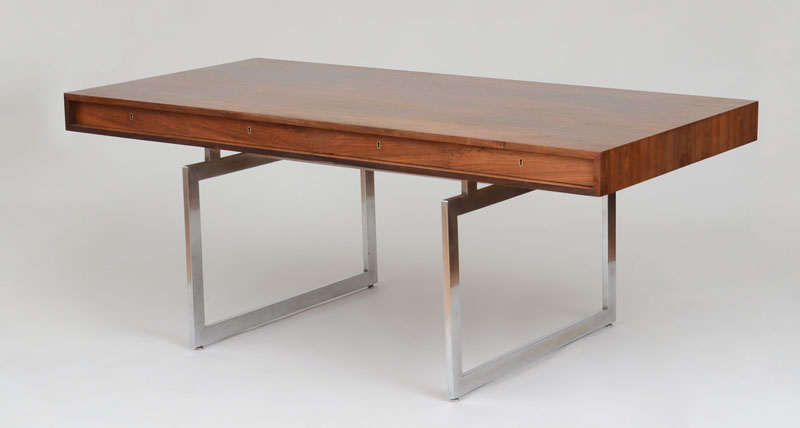 Appraisal: IN THE STYLE OF BODIL KJAER EXECUTIVE DESK Rosewood veneer