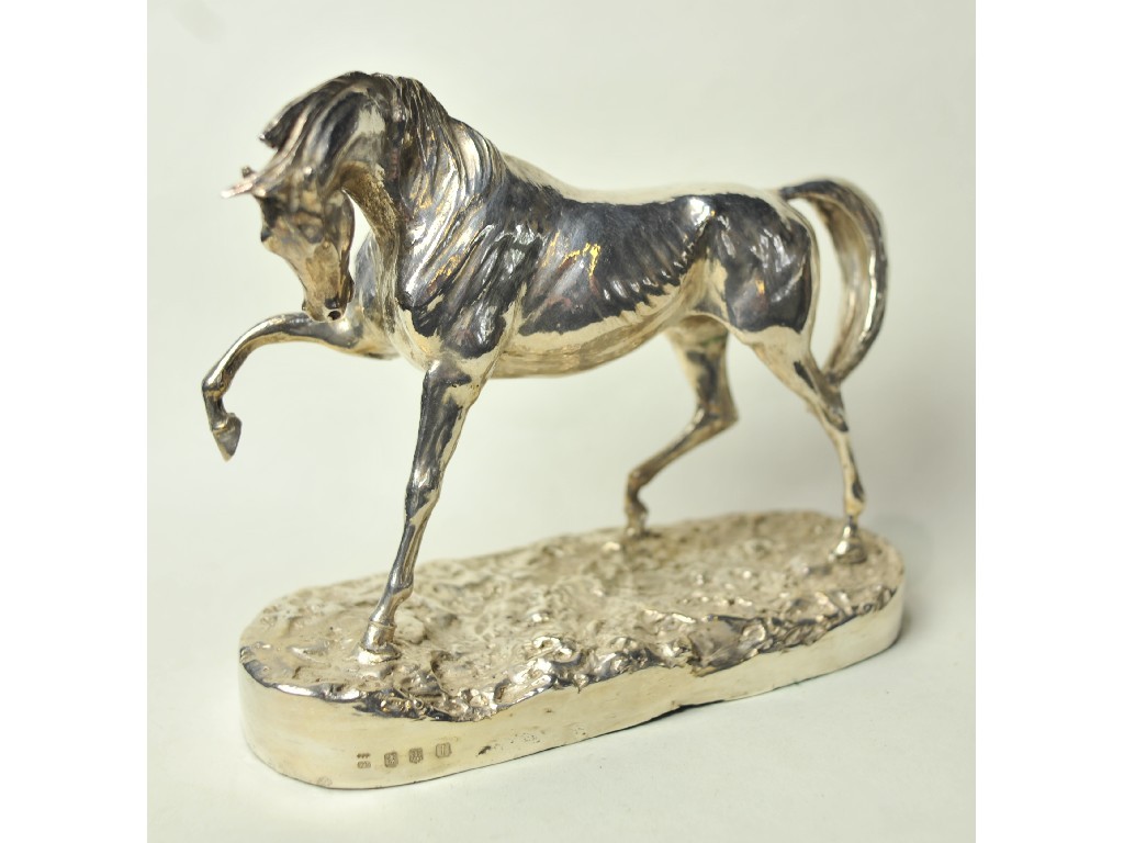 Appraisal: Silver figure of a horse modern Edinburgh marks