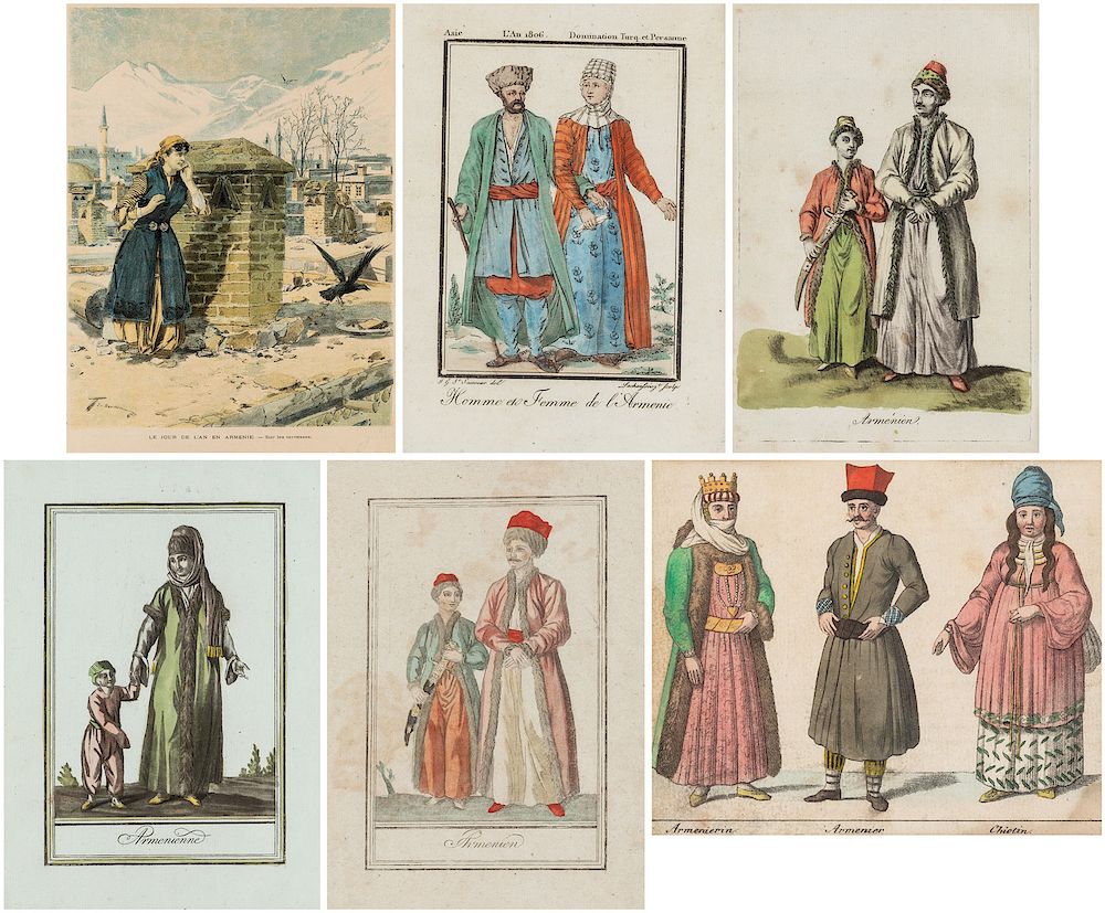 Appraisal: A GROUP OF SIX FRENCH PRINTS DEPICTING ARMENIAN PEOPLES TH-