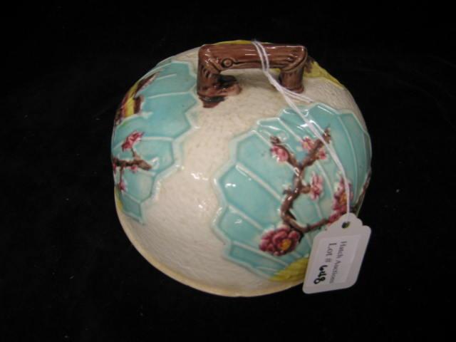 Appraisal: Majolica Pottery Dome Butter Dish Cover