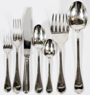 Appraisal: CHRISTOFLE 'ALBI' SILVERPLATE FLATWARE SET CHRISTOFLE 'ALBI' SILVERPLATE FLATWARE SET