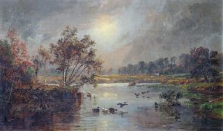 Appraisal: Painting Jasper Francis Cropsey Jasper Francis Cropsey American - Mallards