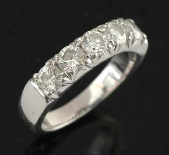 Appraisal: A diamond eternity ring Set with five round brilliant cut