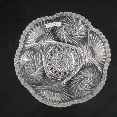 Appraisal: Cut Glass Bowl pinwheel and ray diameter brilliant period