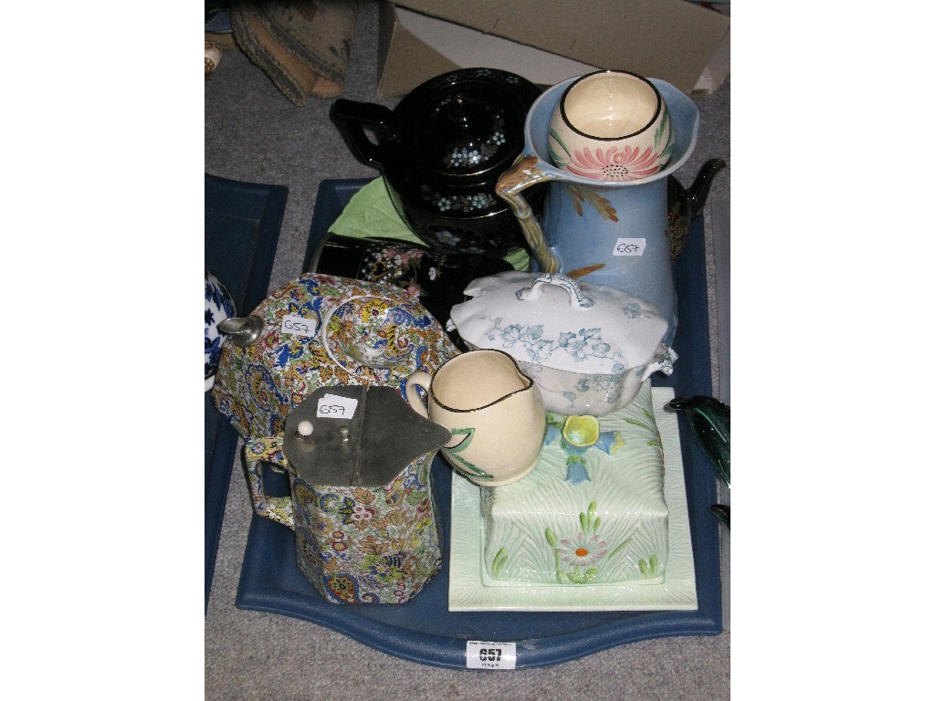 Appraisal: Tray lot of assorted ceramic tablewares to include Beswick etc